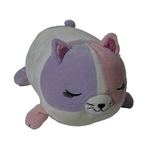 Squishmallow Justice Colette Cat Plush Stuffed Animal Toy Pink Purple 10 inch